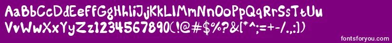 SomeKindaMadness Font – White Fonts on Purple Background