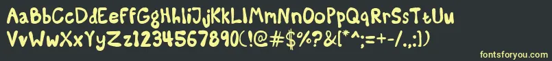 SomeKindaMadness Font – Yellow Fonts on Black Background