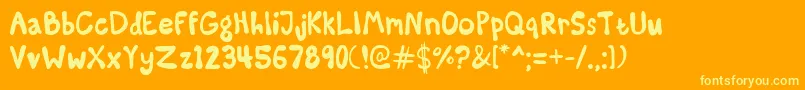 SomeKindaMadness Font – Yellow Fonts on Orange Background