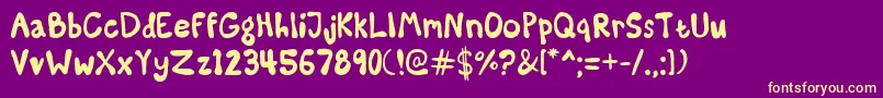 SomeKindaMadness Font – Yellow Fonts on Purple Background