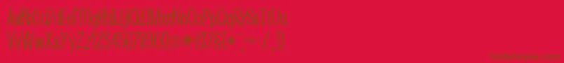 MarkingpenThinRegular Font – Brown Fonts on Red Background