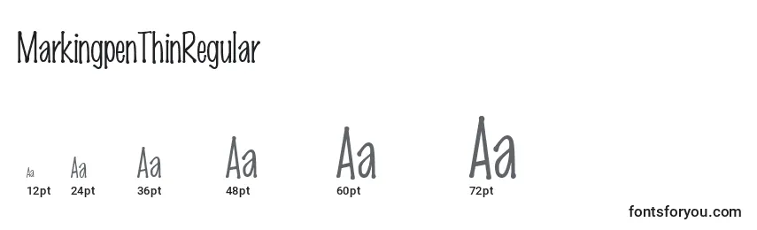 MarkingpenThinRegular Font Sizes
