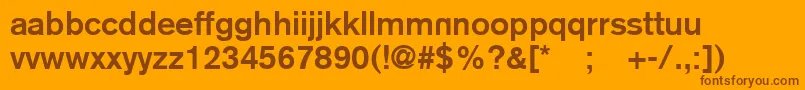 ReznorBroken-Schriftart – Braune Schriften auf orangefarbenem Hintergrund