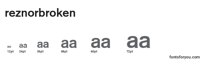 ReznorBroken Font Sizes