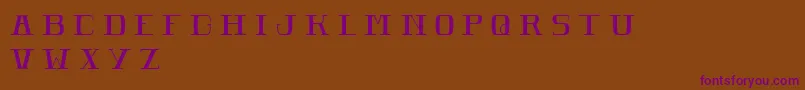 PomeroleLight Font – Purple Fonts on Brown Background