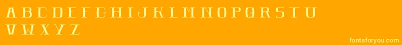 PomeroleLight Font – Yellow Fonts on Orange Background