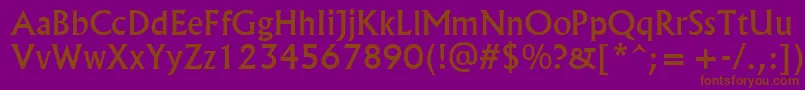 AlbertusMedium Font – Brown Fonts on Purple Background