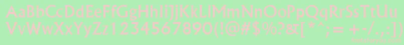 AlbertusMedium Font – Pink Fonts on Green Background