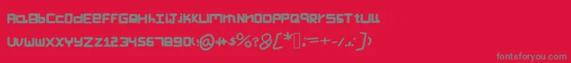 Kascrackfont Font – Gray Fonts on Red Background