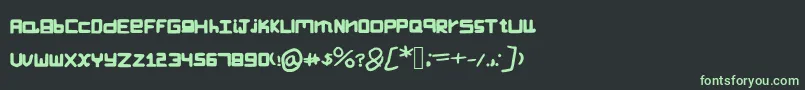 Czcionka Kascrackfont – zielone czcionki na czarnym tle