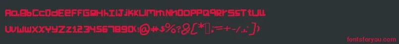 Kascrackfont Font – Red Fonts on Black Background