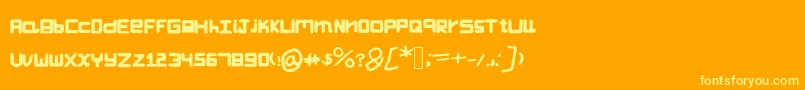 Kascrackfont Font – Yellow Fonts on Orange Background