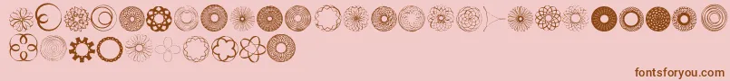 Spiroface Font – Brown Fonts on Pink Background