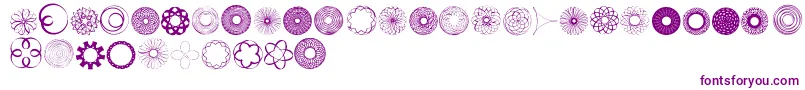 Spiroface-Schriftart – Violette Schriften auf weißem Hintergrund