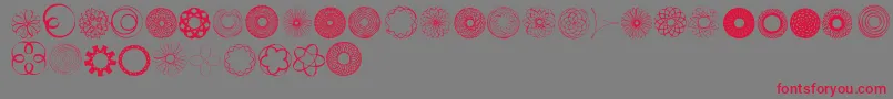 フォントSpiroface – 赤い文字の灰色の背景