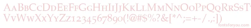 PalatinoSmallCapsOldStyleFigures Font – Pink Fonts on White Background