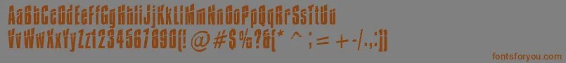 Impos30 Font – Brown Fonts on Gray Background