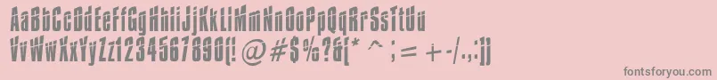 Impos30-Schriftart – Graue Schriften auf rosa Hintergrund