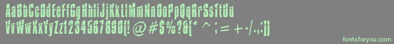 Impos30 Font – Green Fonts on Gray Background