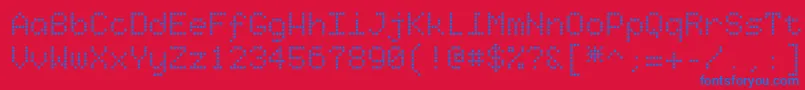 Starrytypela Font – Blue Fonts on Red Background