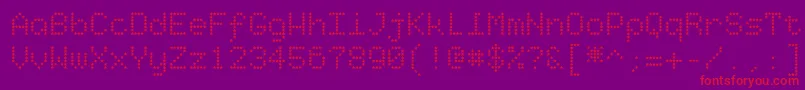 Starrytypela Font – Red Fonts on Purple Background