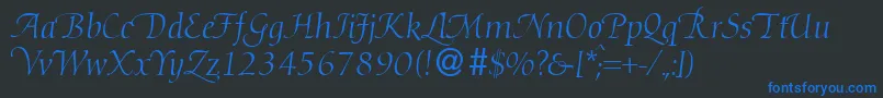 DibbyhanddbNormal Font – Blue Fonts on Black Background