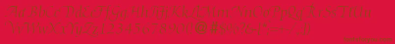 DibbyhanddbNormal Font – Brown Fonts on Red Background