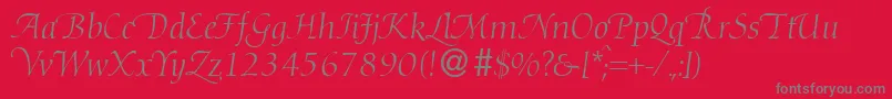 DibbyhanddbNormal Font – Gray Fonts on Red Background