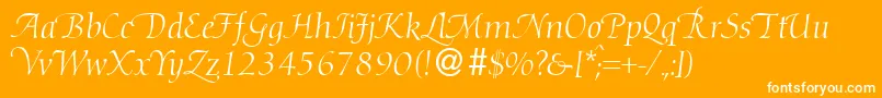 DibbyhanddbNormal Font – White Fonts on Orange Background