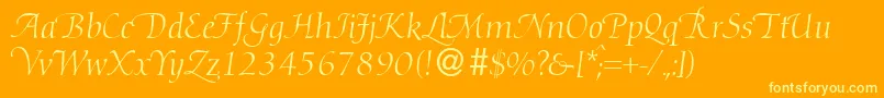 More about DibbyhanddbNormal Font DibbyhanddbNormal Font – Yellow Fonts on Orange Background