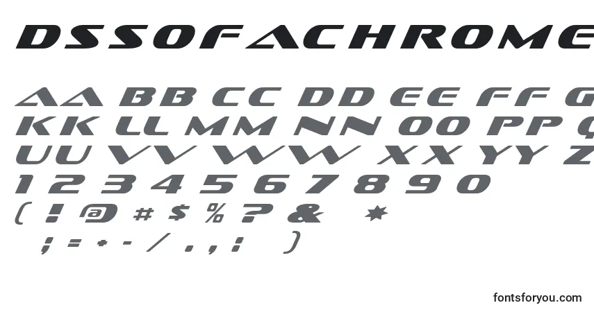 A fonte Dssofachromec – alfabeto, números, caracteres especiais