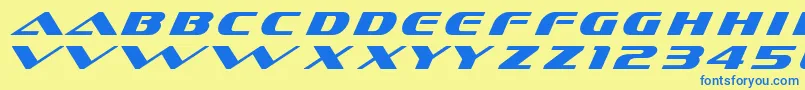 Dssofachromec-fontti – siniset fontit keltaisella taustalla