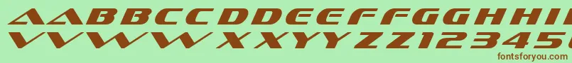 Czcionka Dssofachromec – brązowe czcionki na zielonym tle