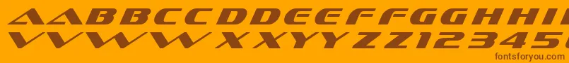 Czcionka Dssofachromec – brązowe czcionki na pomarańczowym tle