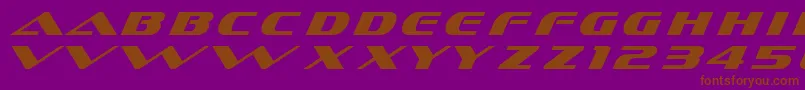 Dssofachromec Font – Brown Fonts on Purple Background