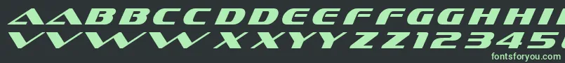 Police Dssofachromec – polices vertes sur fond noir