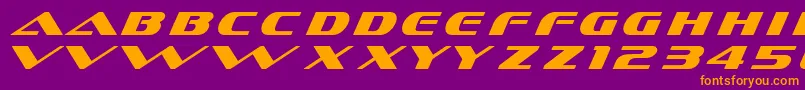 Dssofachromec Font – Orange Fonts on Purple Background