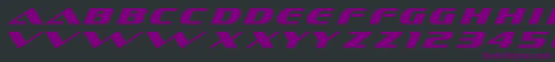 Czcionka Dssofachromec – fioletowe czcionki na czarnym tle