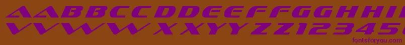 Fonte Dssofachromec – fontes roxas em um fundo marrom