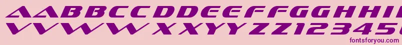 Czcionka Dssofachromec – fioletowe czcionki na różowym tle