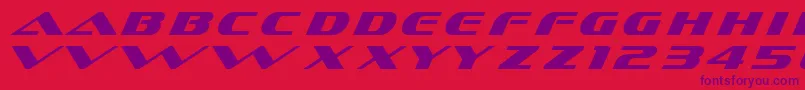 Dssofachromec-fontti – violetit fontit punaisella taustalla