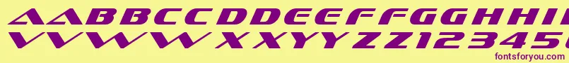 Police Dssofachromec – polices violettes sur fond jaune