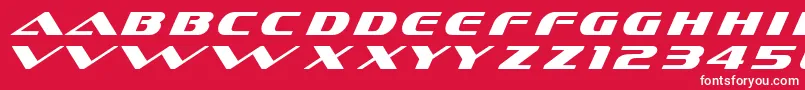 フォントDssofachromec – 赤い背景に白い文字