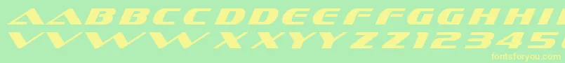 Dssofachromec Font – Yellow Fonts on Green Background
