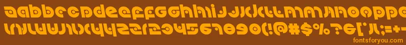 Kovacsspotleft Font – Orange Fonts on Brown Background