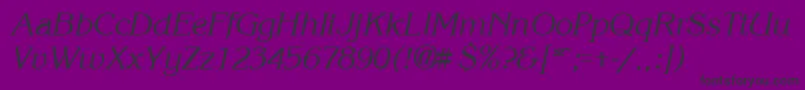 KroneItalic-Schriftart – Schwarze Schriften auf violettem Hintergrund