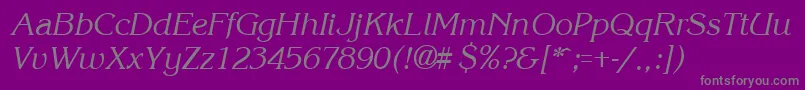 KroneItalic Font – Gray Fonts on Purple Background