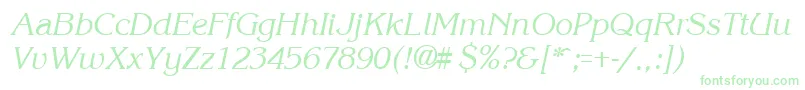 Шрифт KroneItalic – зелёные шрифты на белом фоне