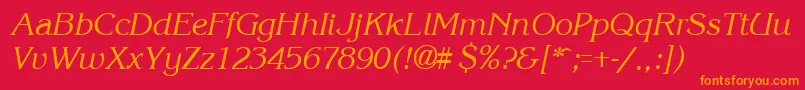 KroneItalic Font – Orange Fonts on Red Background