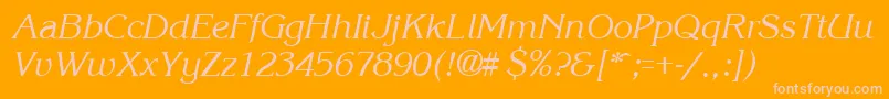 KroneItalic Font – Pink Fonts on Orange Background